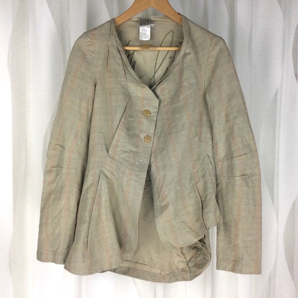 Lilith - Plaid Asymetrical Blazer - Size M (6)